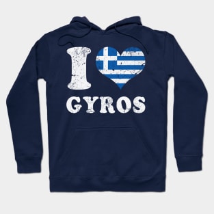 Love Gyros Greek Food Greece Flag Hoodie